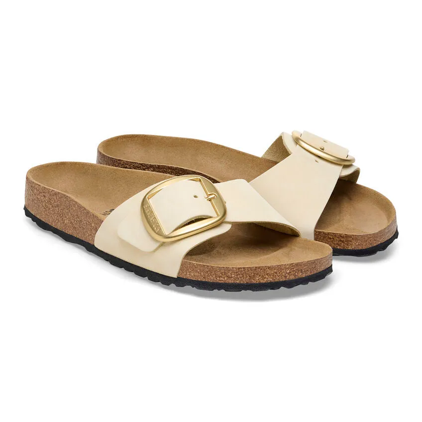 1026604 Madrid Big Buckle Nubuck Leather Ecru
