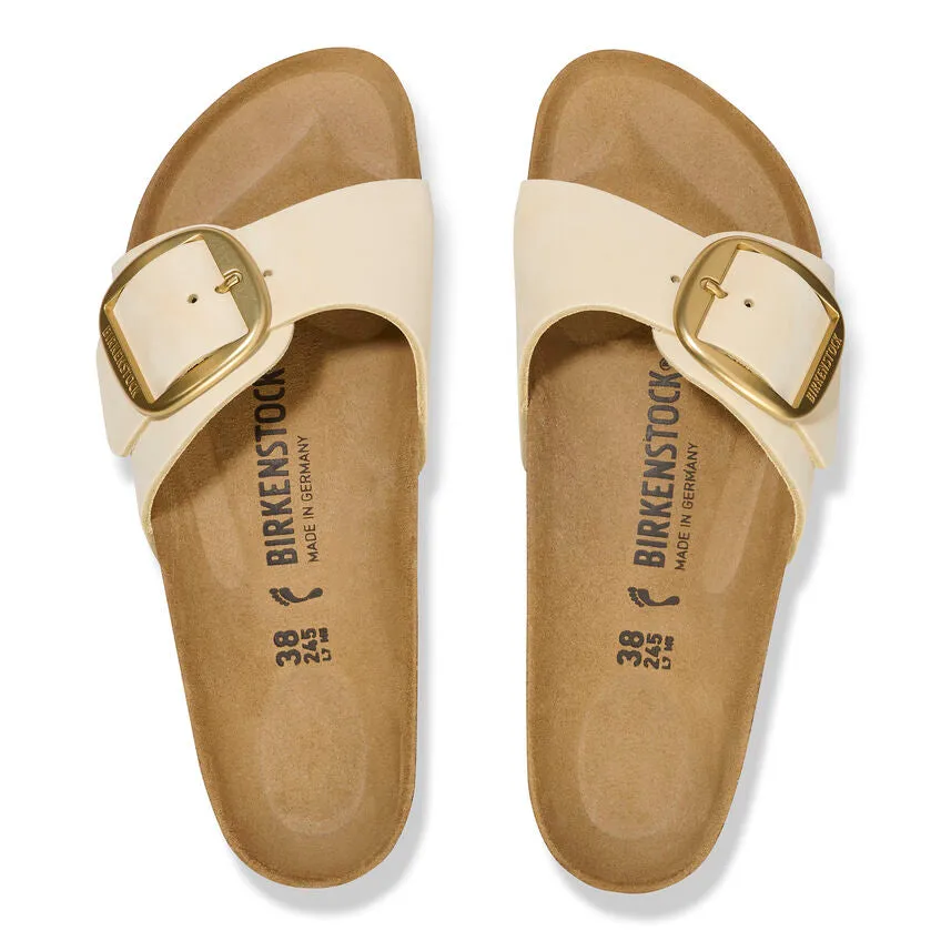 1026604 Madrid Big Buckle Nubuck Leather Ecru