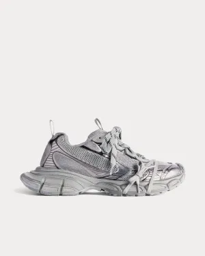 3XL Mesh & Polyurethane Grey Low Top Sneakers