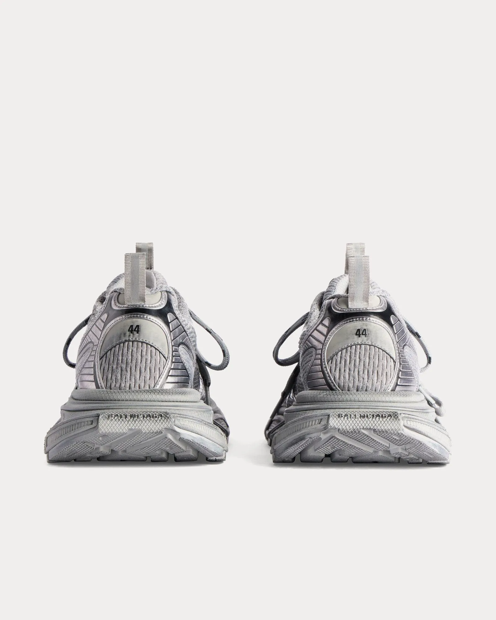 3XL Mesh & Polyurethane Grey Low Top Sneakers