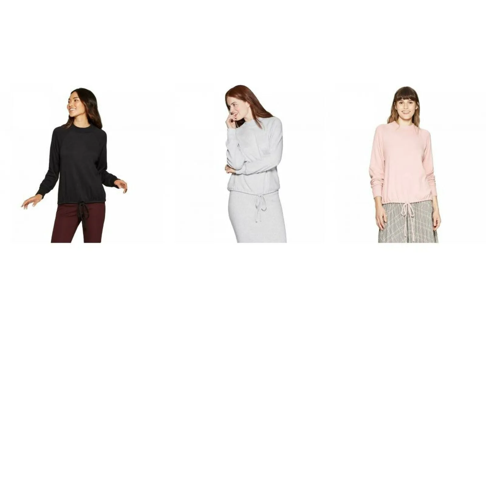 A New Day Women's Mock Neck Long Sleeve Pullover Sweatshirt
