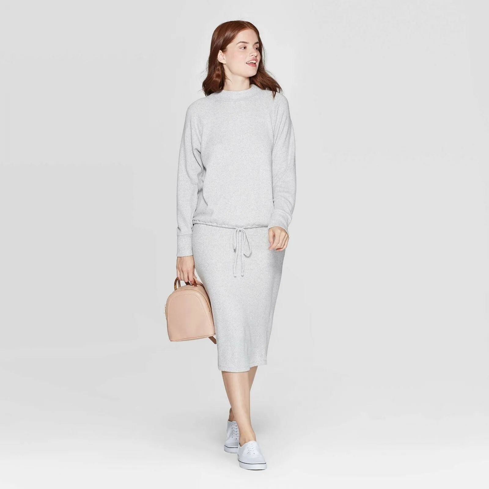 A New Day Women's Mock Neck Long Sleeve Pullover Sweatshirt
