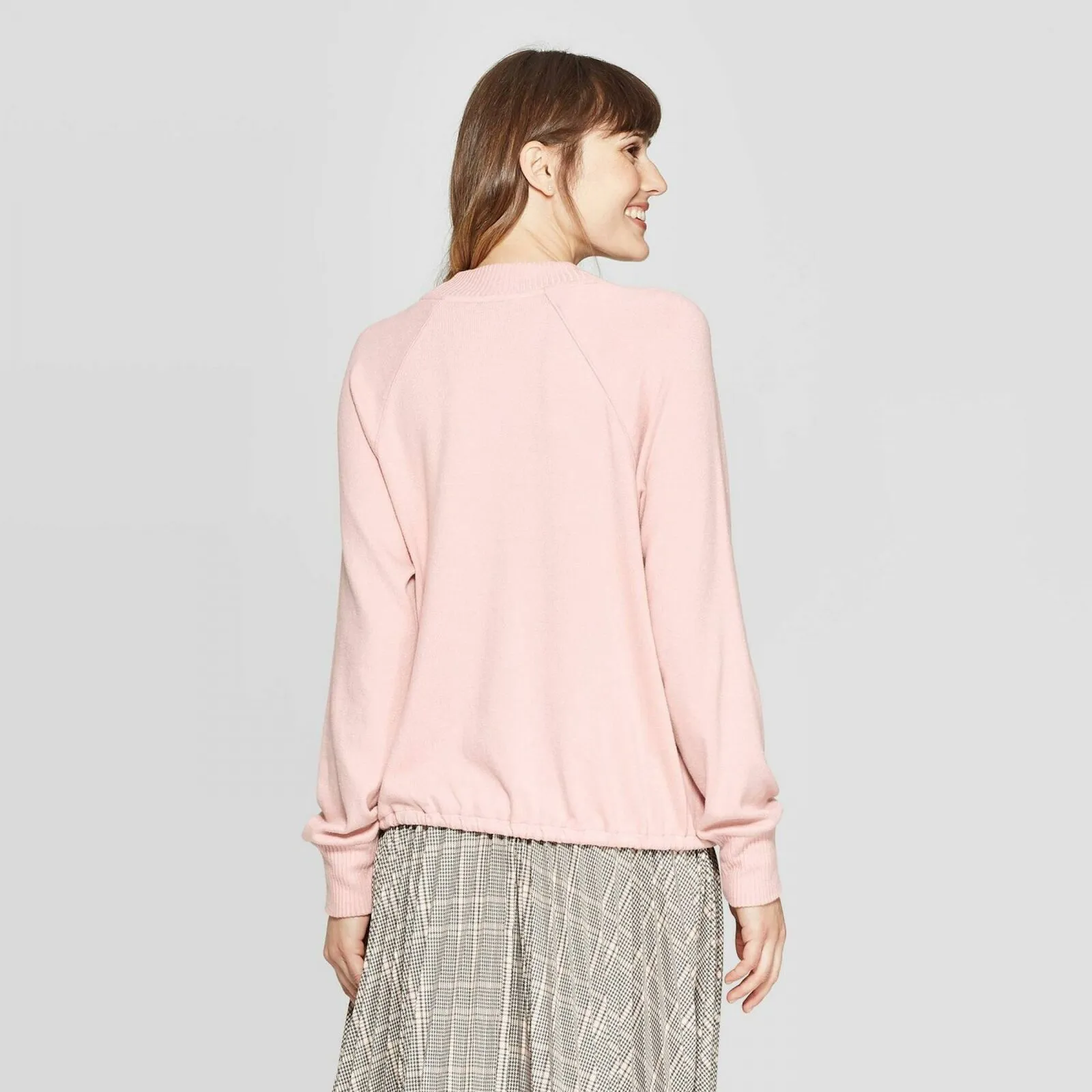 A New Day Women's Mock Neck Long Sleeve Pullover Sweatshirt