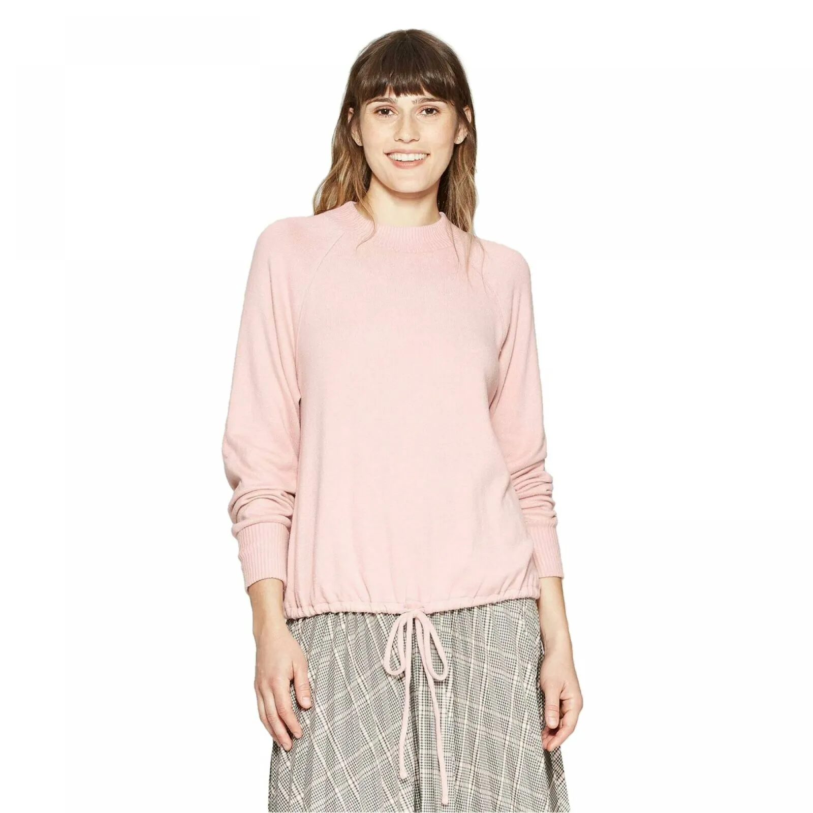 A New Day Women's Mock Neck Long Sleeve Pullover Sweatshirt