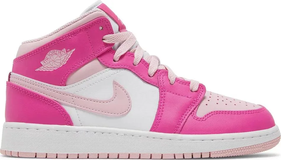 Air Jordan 1 Mid Fierce Pink GS