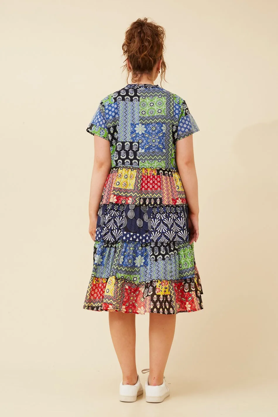 ALANIS PATCHWORK PRINT DRESS
