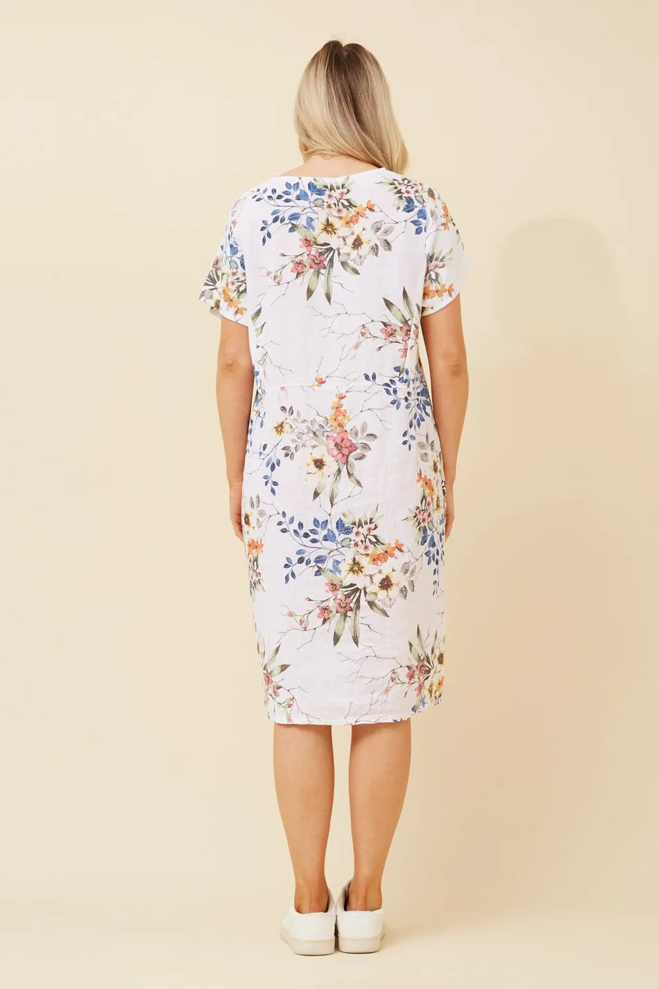 ANTONELLA LINEN FLORAL DRESS
