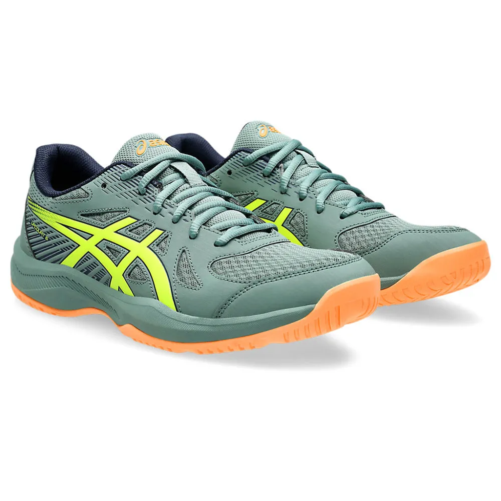 ASICS Men's Upcourt 6 Badminton Shoe (Celadon/Safety Yellow)