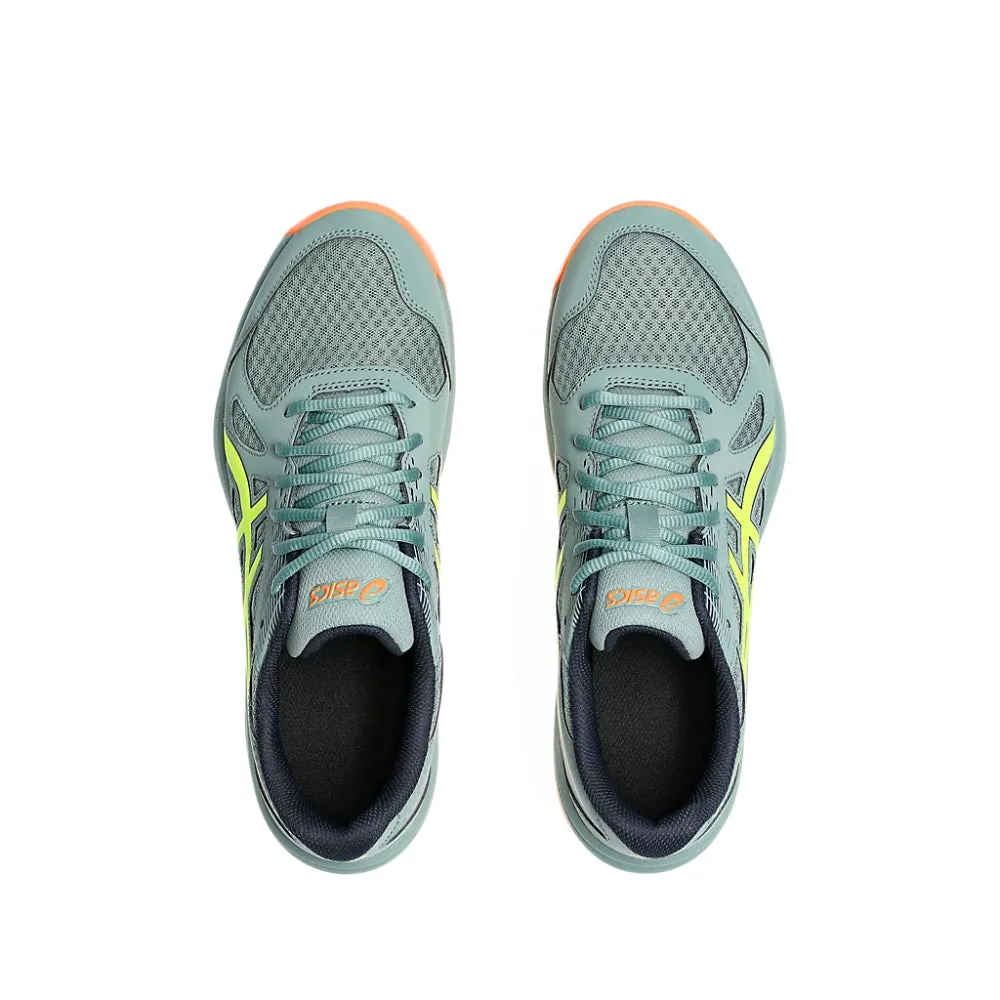 ASICS Men's Upcourt 6 Badminton Shoe (Celadon/Safety Yellow)