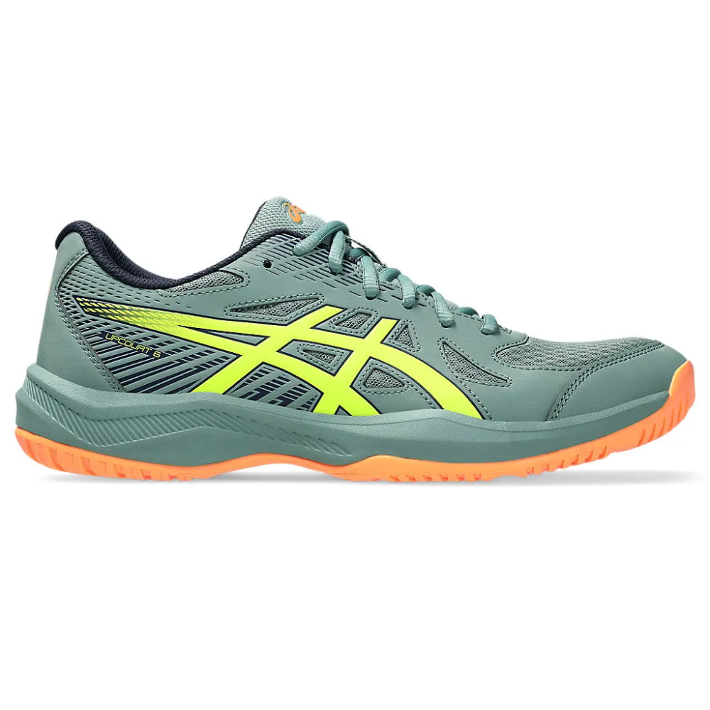 ASICS Men's Upcourt 6 Badminton Shoe (Celadon/Safety Yellow)