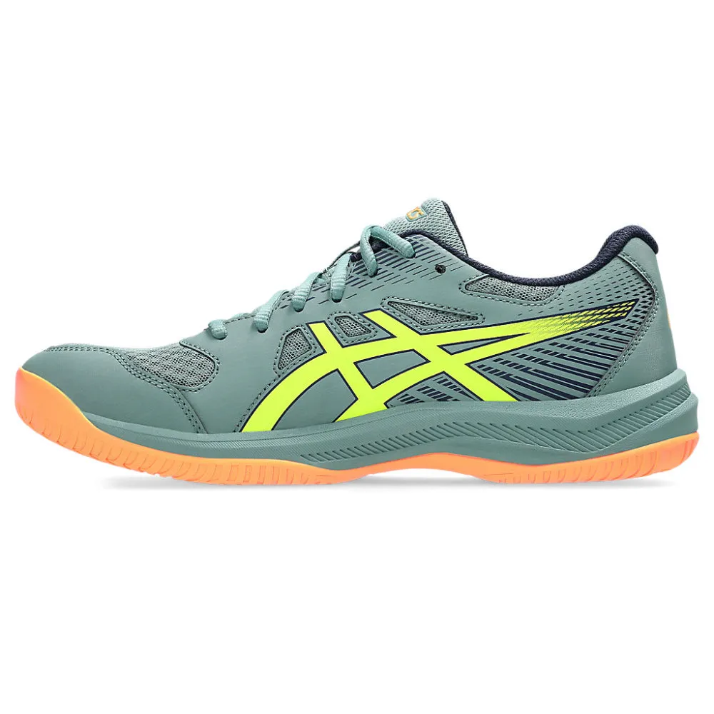 ASICS Men's Upcourt 6 Badminton Shoe (Celadon/Safety Yellow)