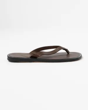 Auralee Leather Belt Sandals in Brown