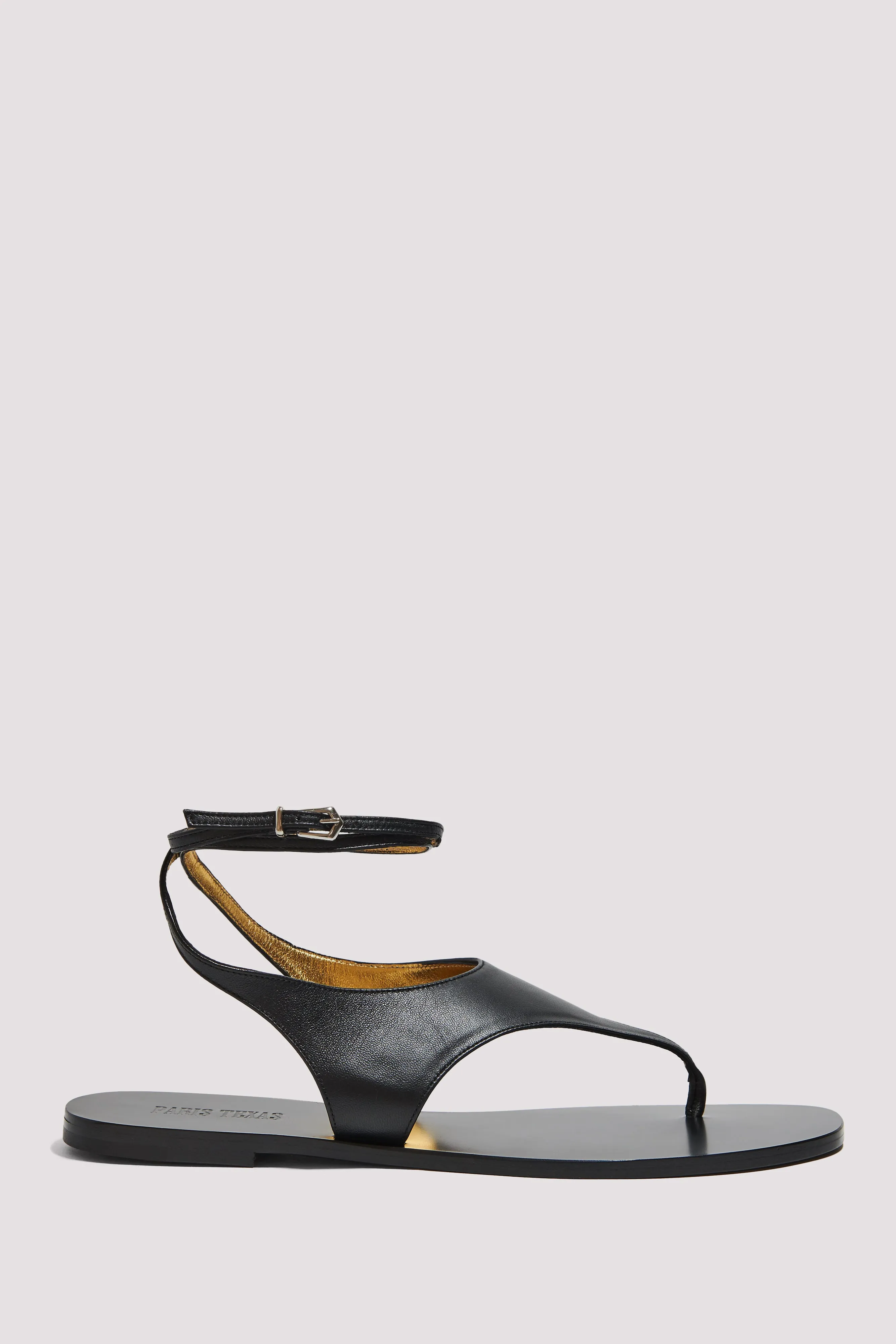 Black Amalfi Flat Sandal