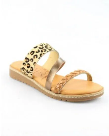 Blowfish Sand and Leopard Strapped Sandal