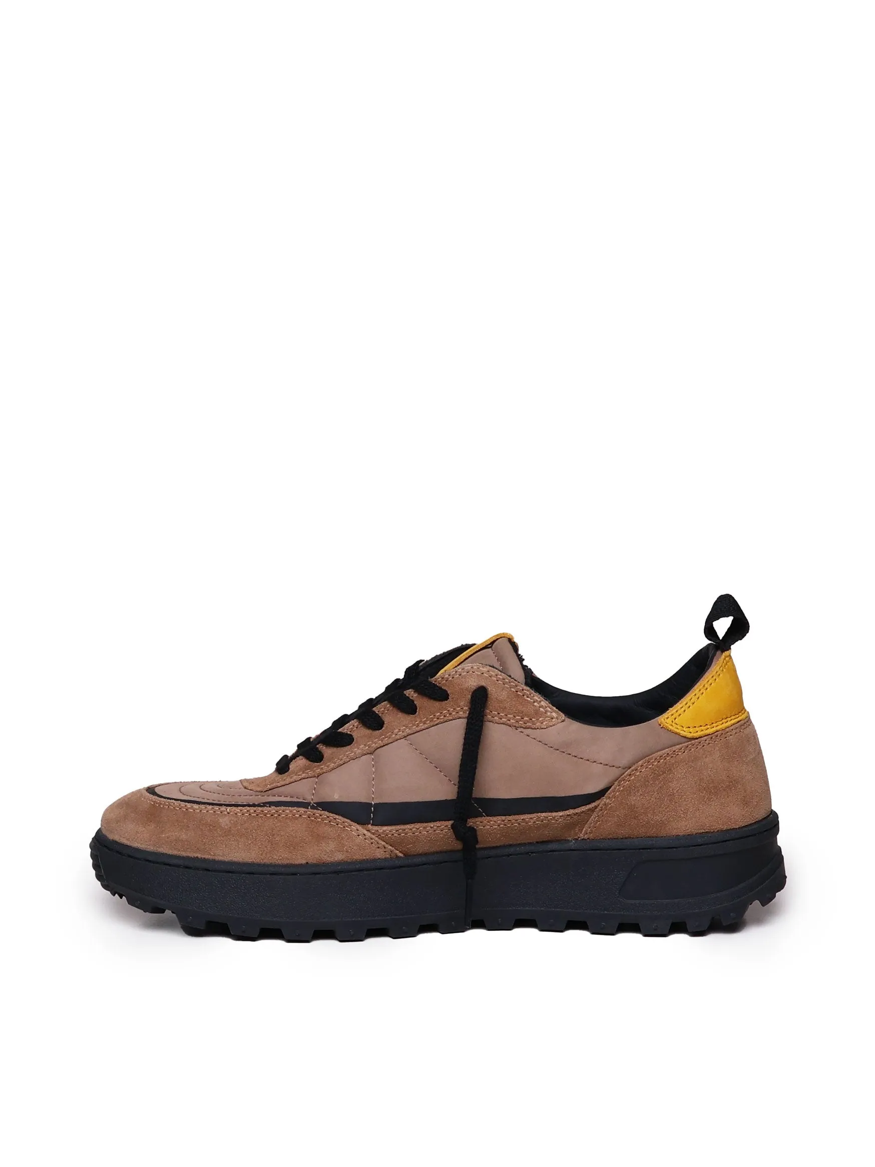 Brown and Black Suede Rubber Sneakers