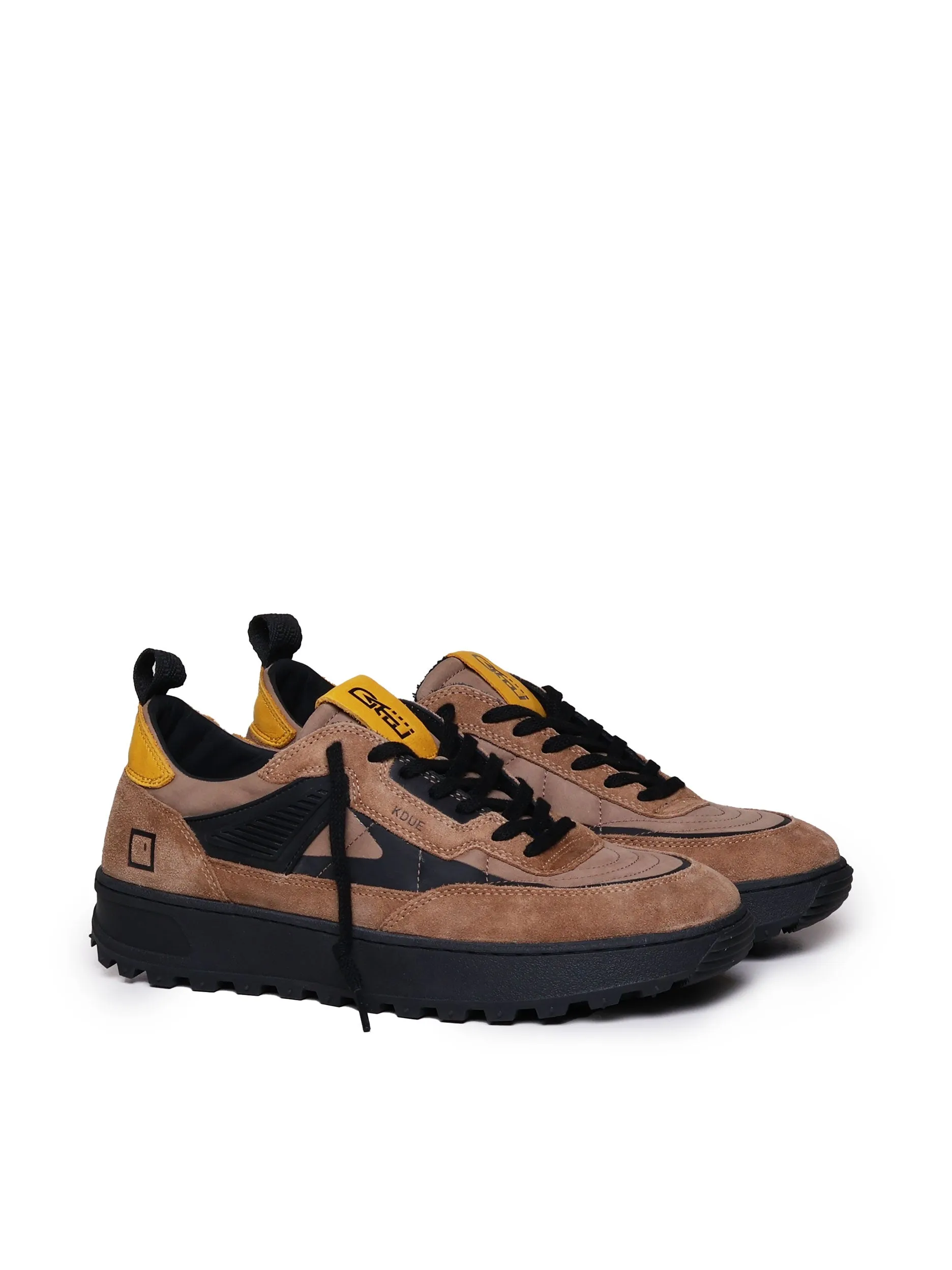 Brown and Black Suede Rubber Sneakers