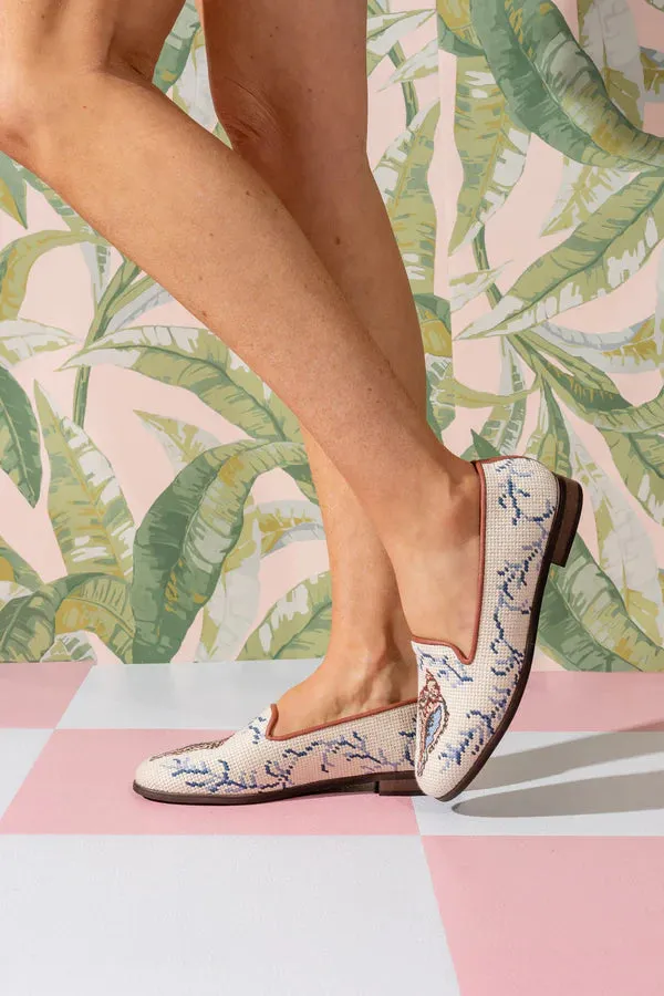 BY PAIGE - NEEDLEPOINT LOAFER IN SHELL