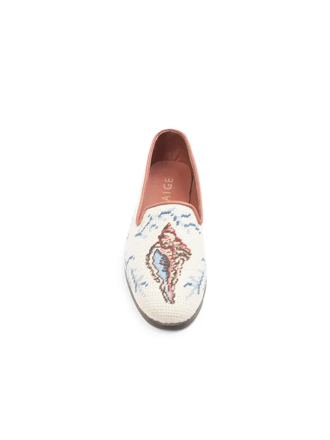 BY PAIGE - NEEDLEPOINT LOAFER IN SHELL
