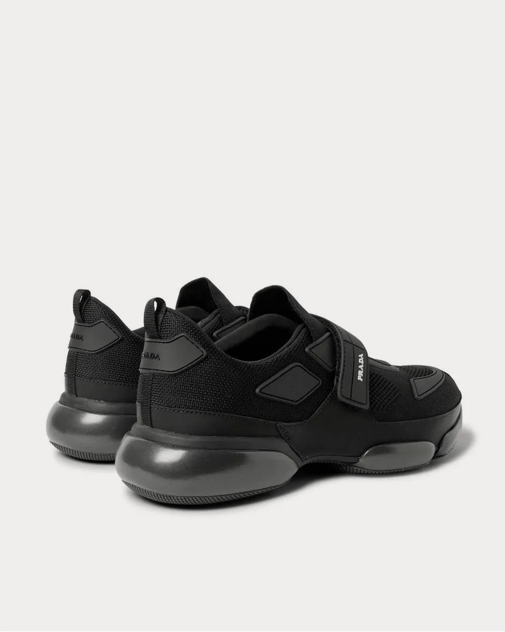 Cloudbust Mesh, Rubber and Leather  Black low top sneakers