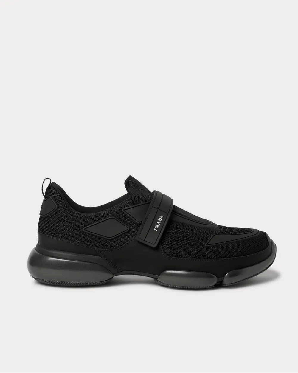Cloudbust Mesh, Rubber and Leather  Black low top sneakers