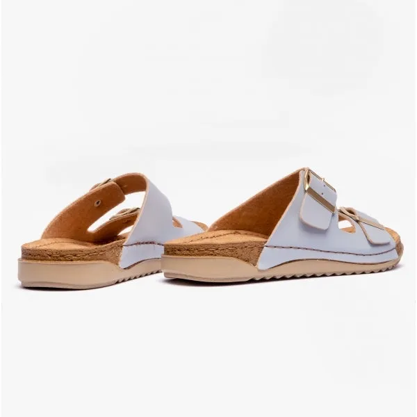 CORTONA Ladies Open-Toe Mule Sandals Blue