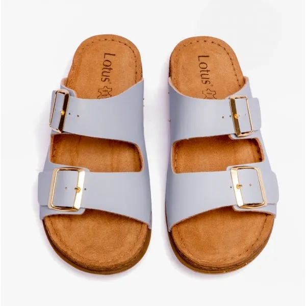 CORTONA Ladies Open-Toe Mule Sandals Blue