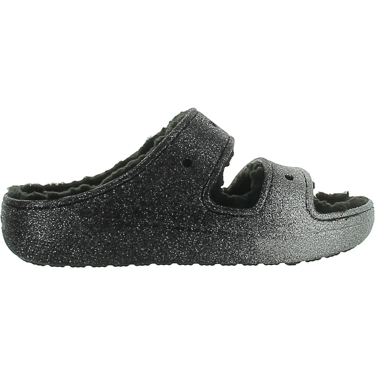 Crocs Womens Classic Cozzzy Glitter  Slide Sandals