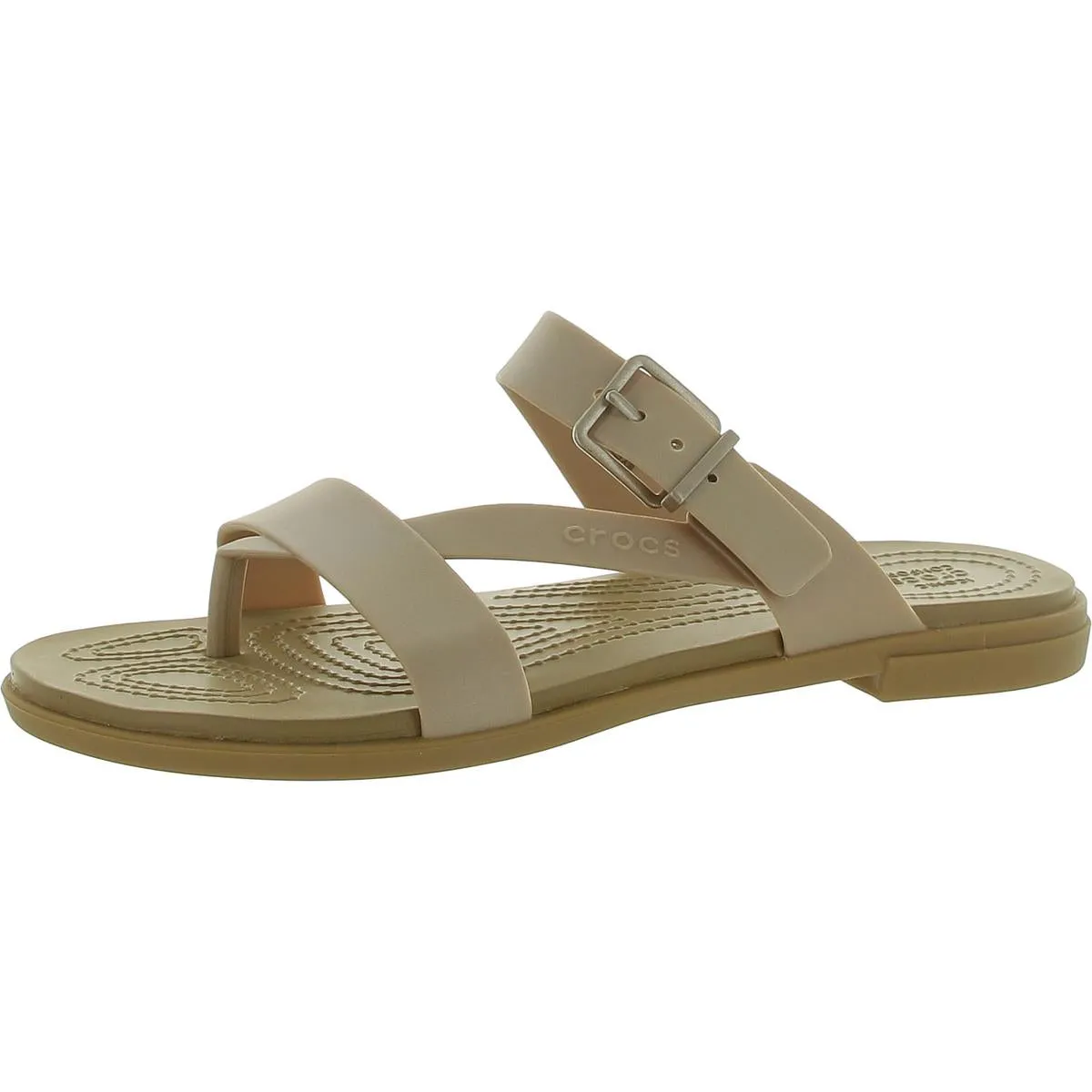Crocs Womens Tulu Metallic Slip On Strappy Strappy Sandals