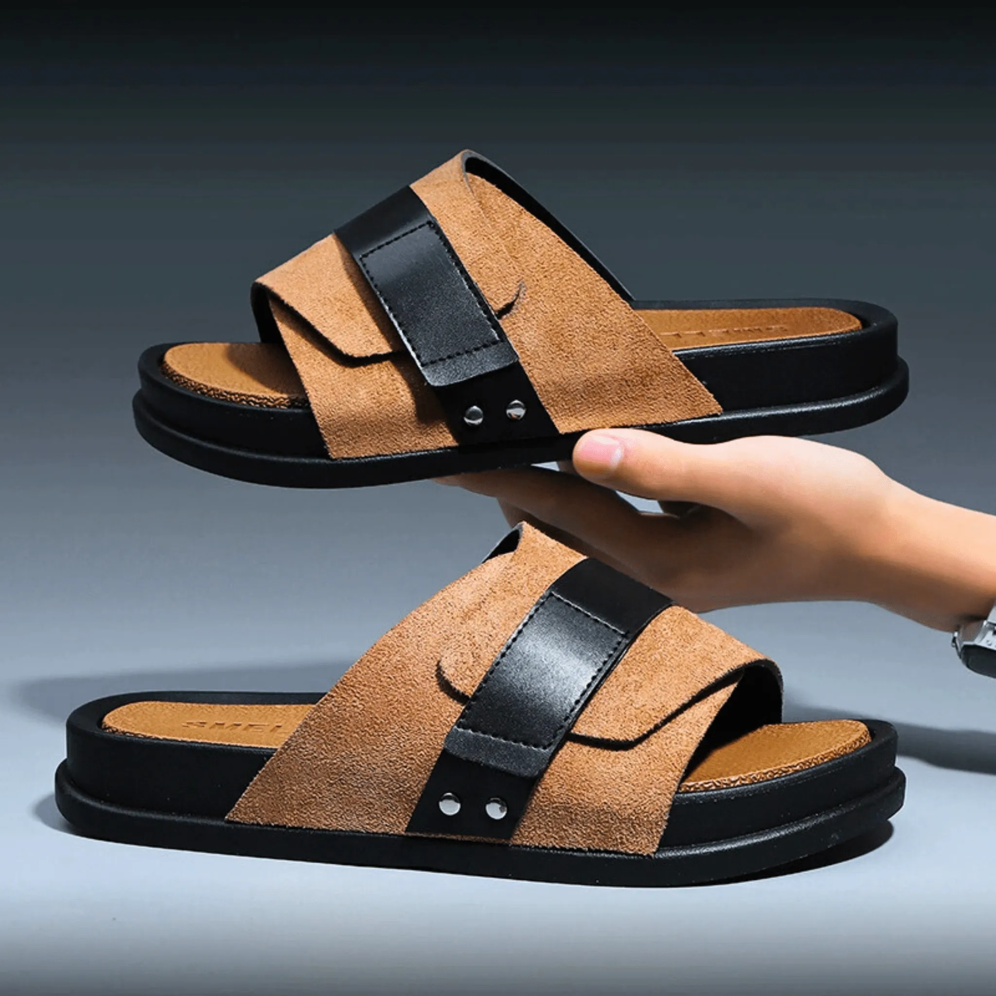 Daniel Suede Slip-On Sandals