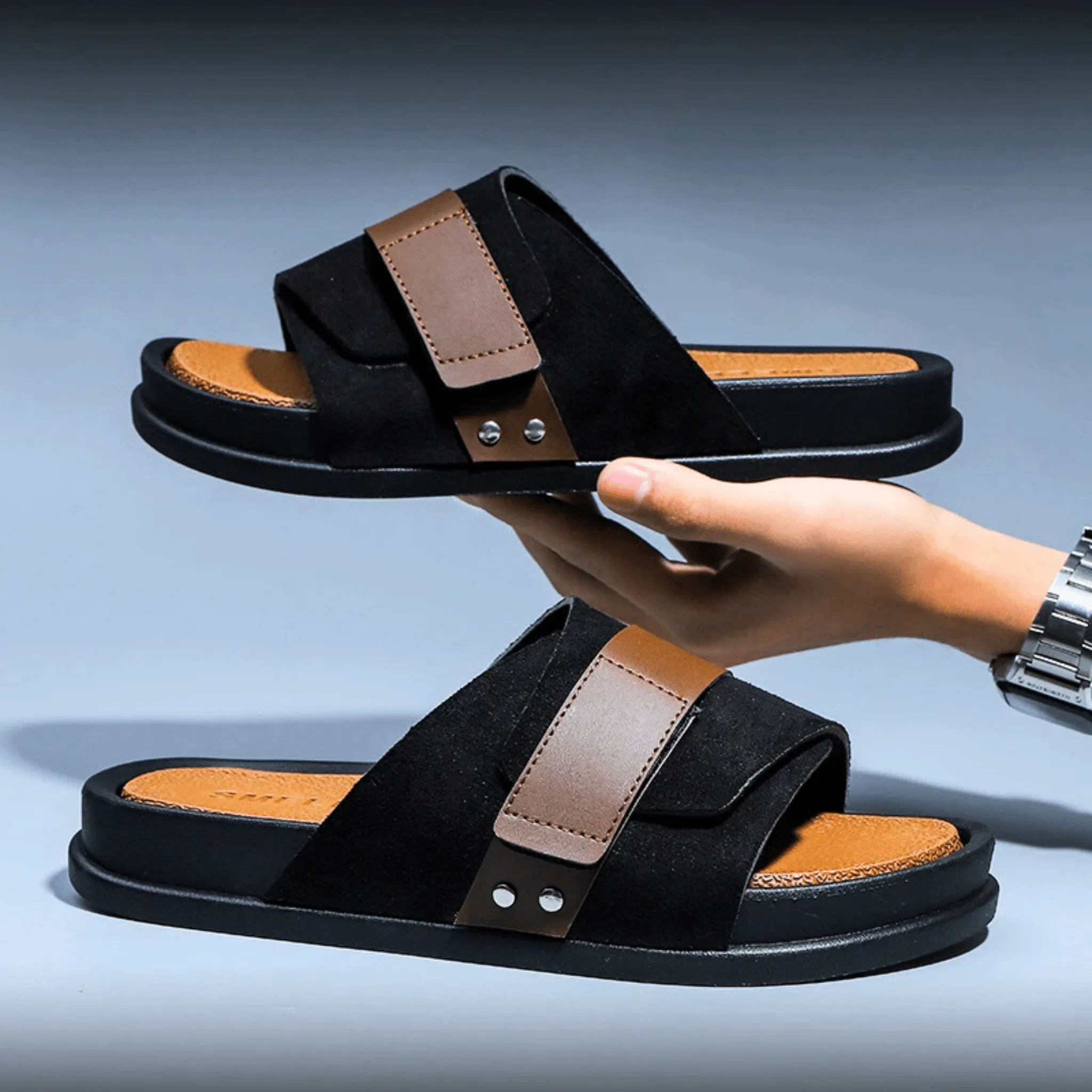 Daniel Suede Slip-On Sandals