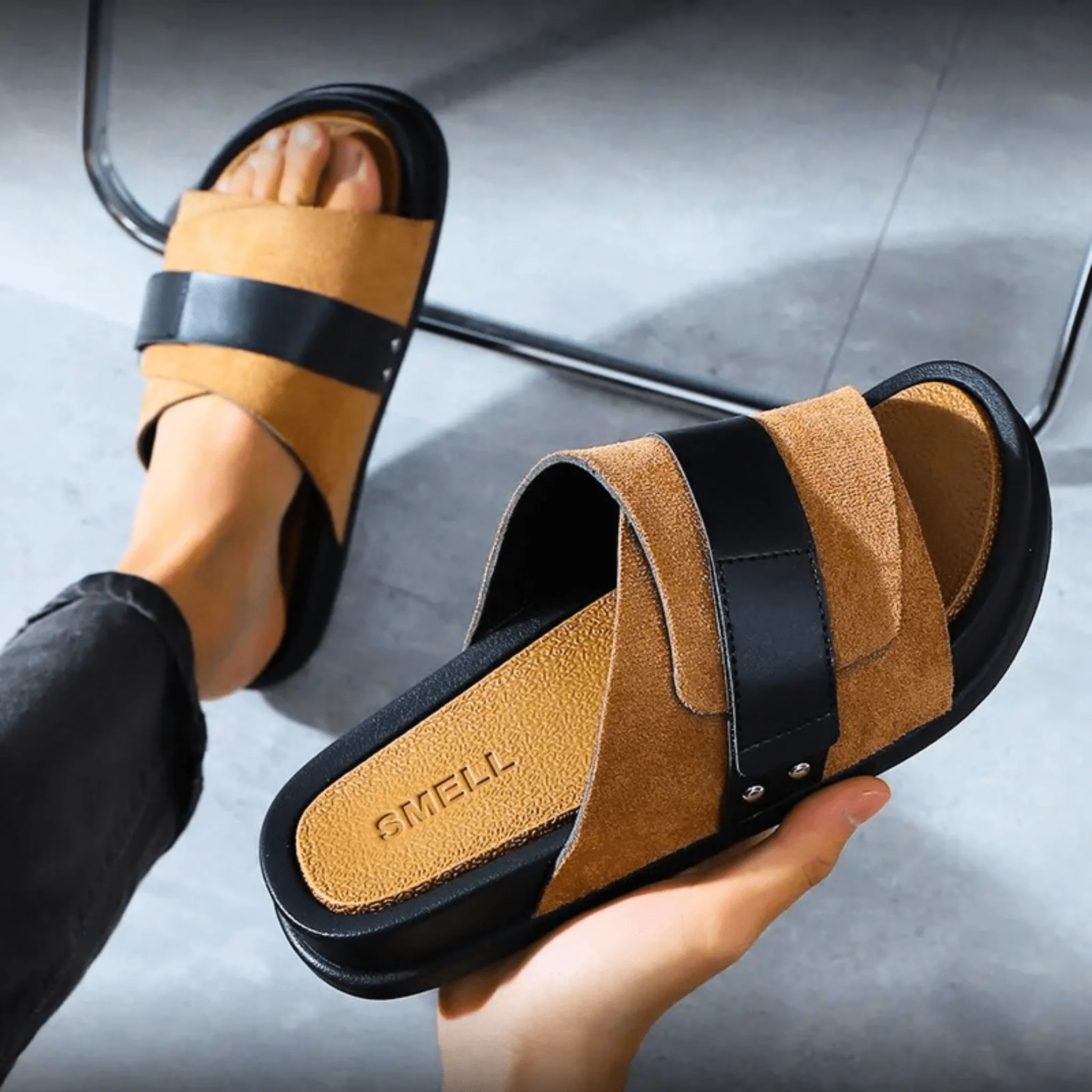 Daniel Suede Slip-On Sandals