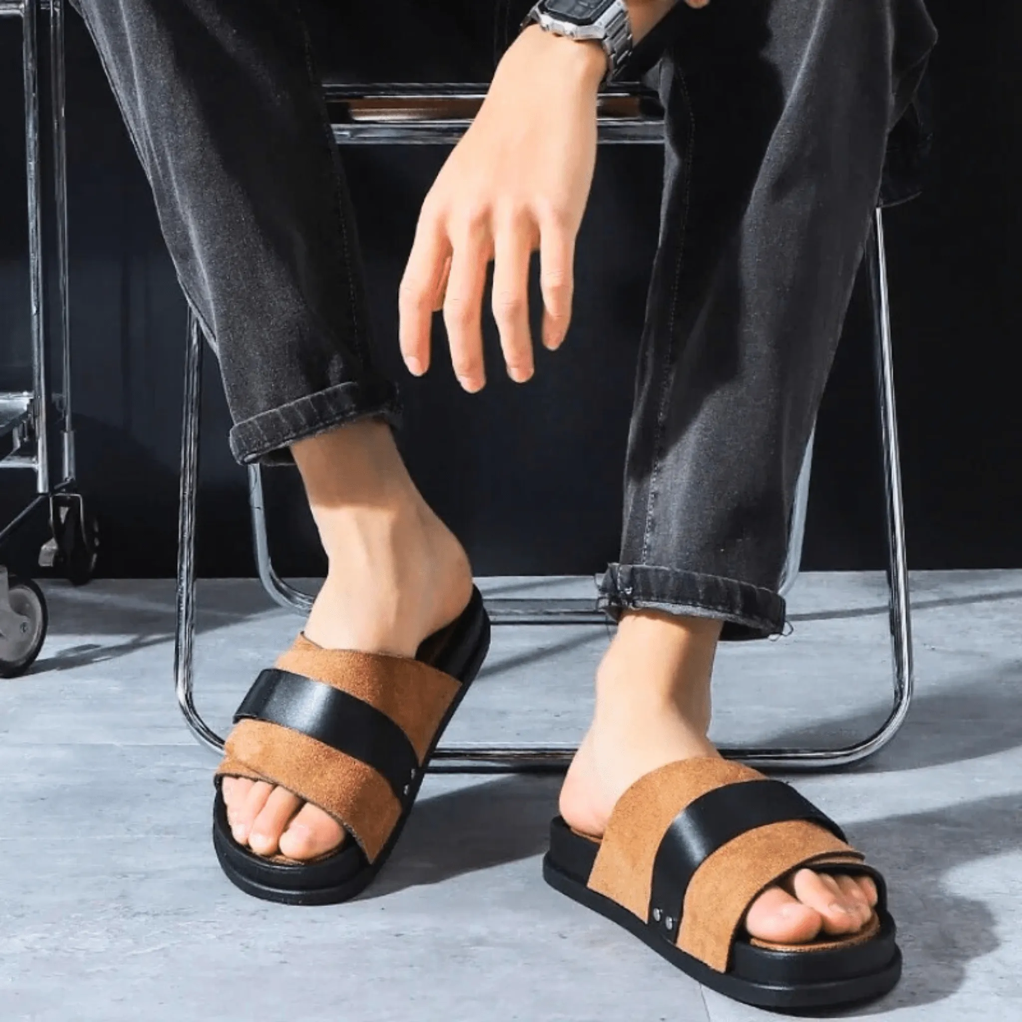 Daniel Suede Slip-On Sandals