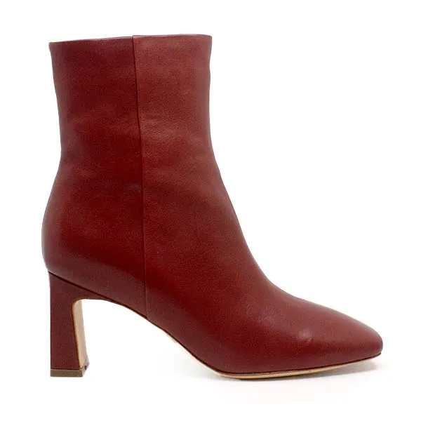 Darcy Red | Leather ankle boot