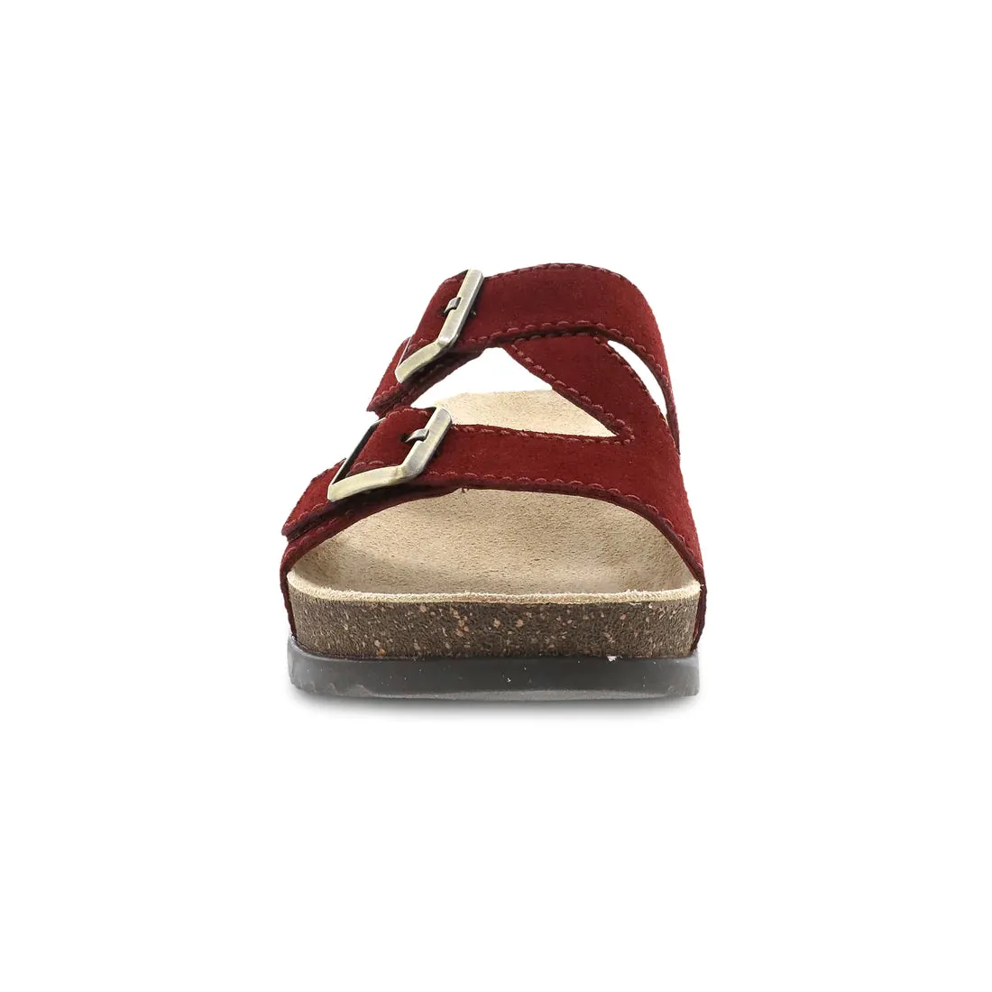 Dayna Two Strap Suede Sandal in Cinnabar