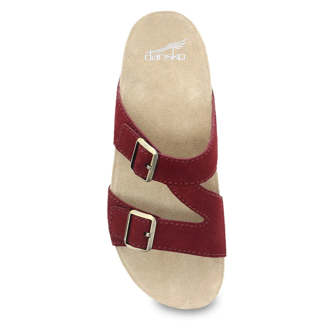 Dayna Two Strap Suede Sandal in Cinnabar