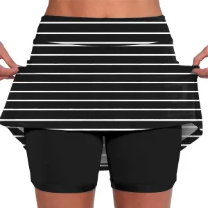 Elastic Yoga Skirt for Women Waist Culottes Short Skirts Skinny Pants Mid Waist Tennis Skirts Skorts for Women with