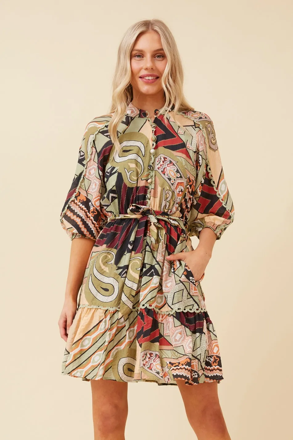 ERIS ABSTRACT PRINT DRESS