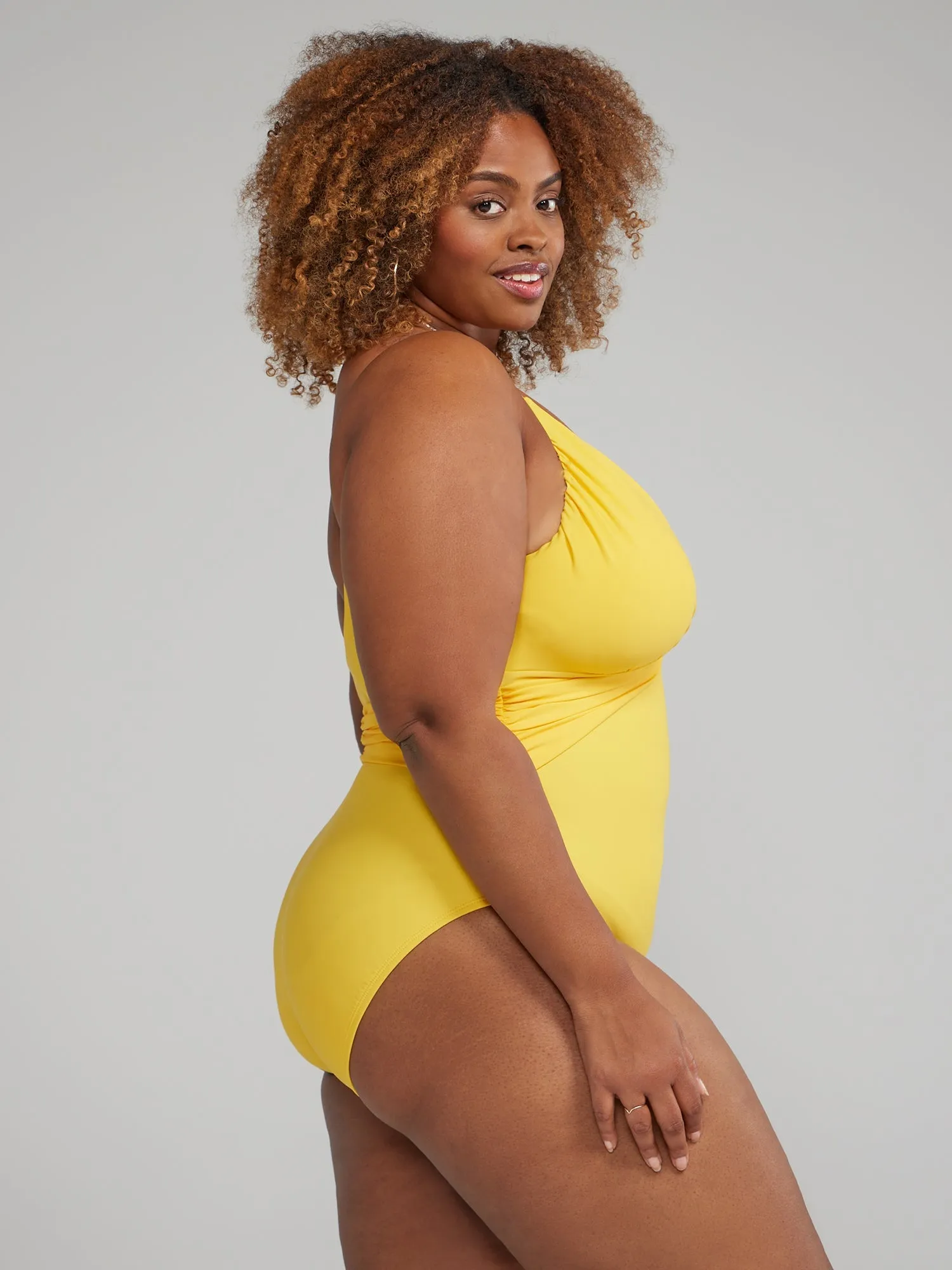 Fashion To Figure - Ruched One-Piece Swimsuit