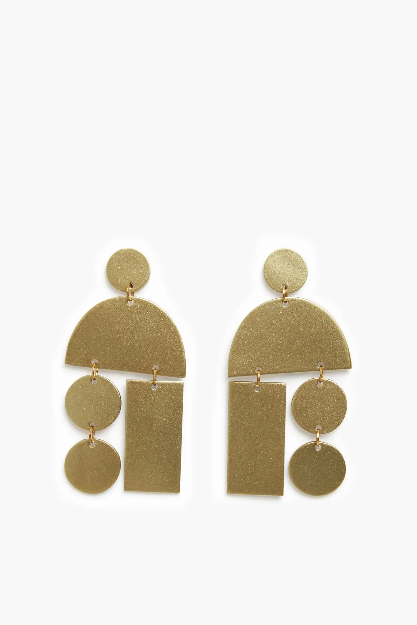 Gold Metallic Mobile Earrings