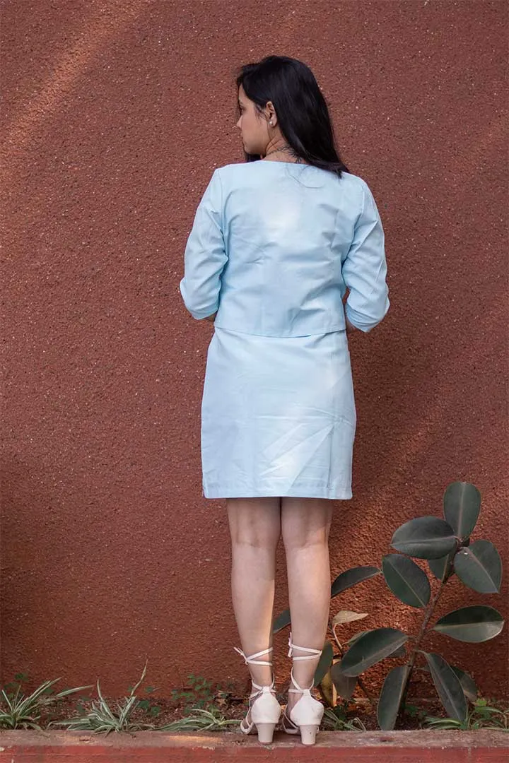 Handpainted Blue Jacket Dress