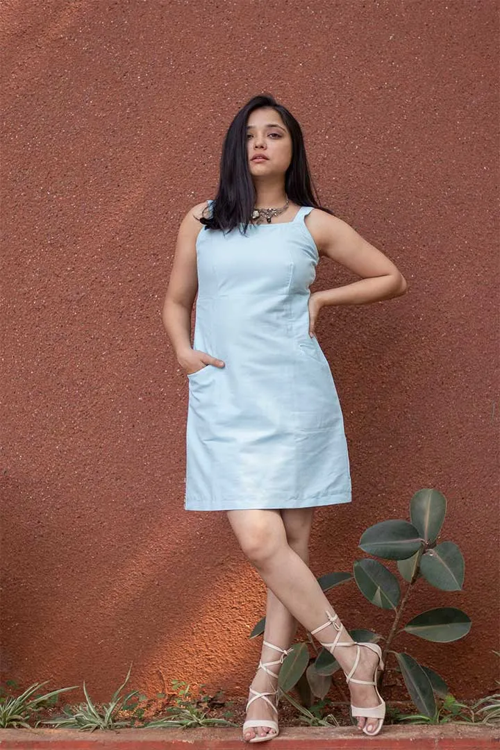Handpainted Blue Jacket Dress
