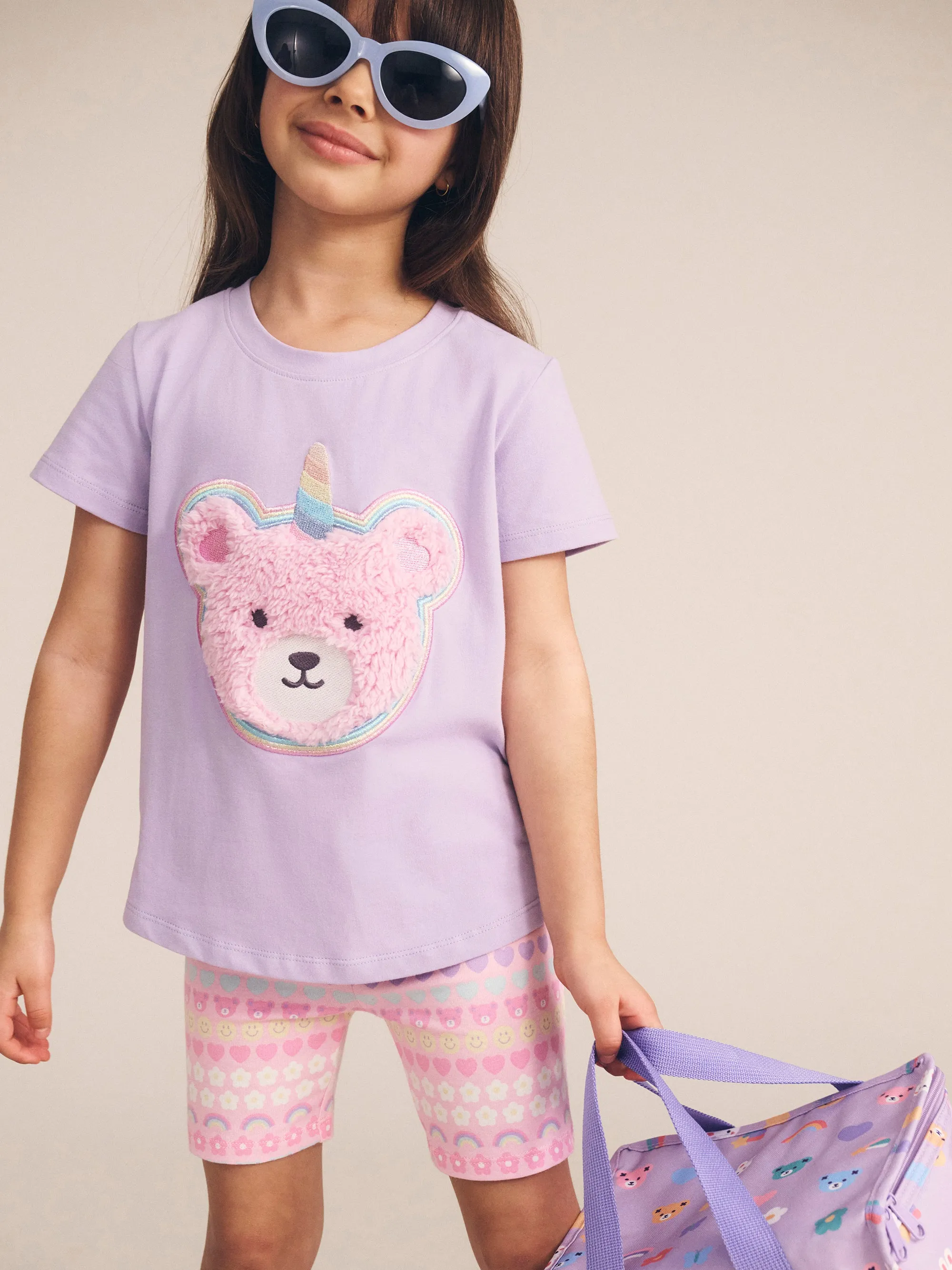 Huxbaby Emoji Rainbow Bike Short