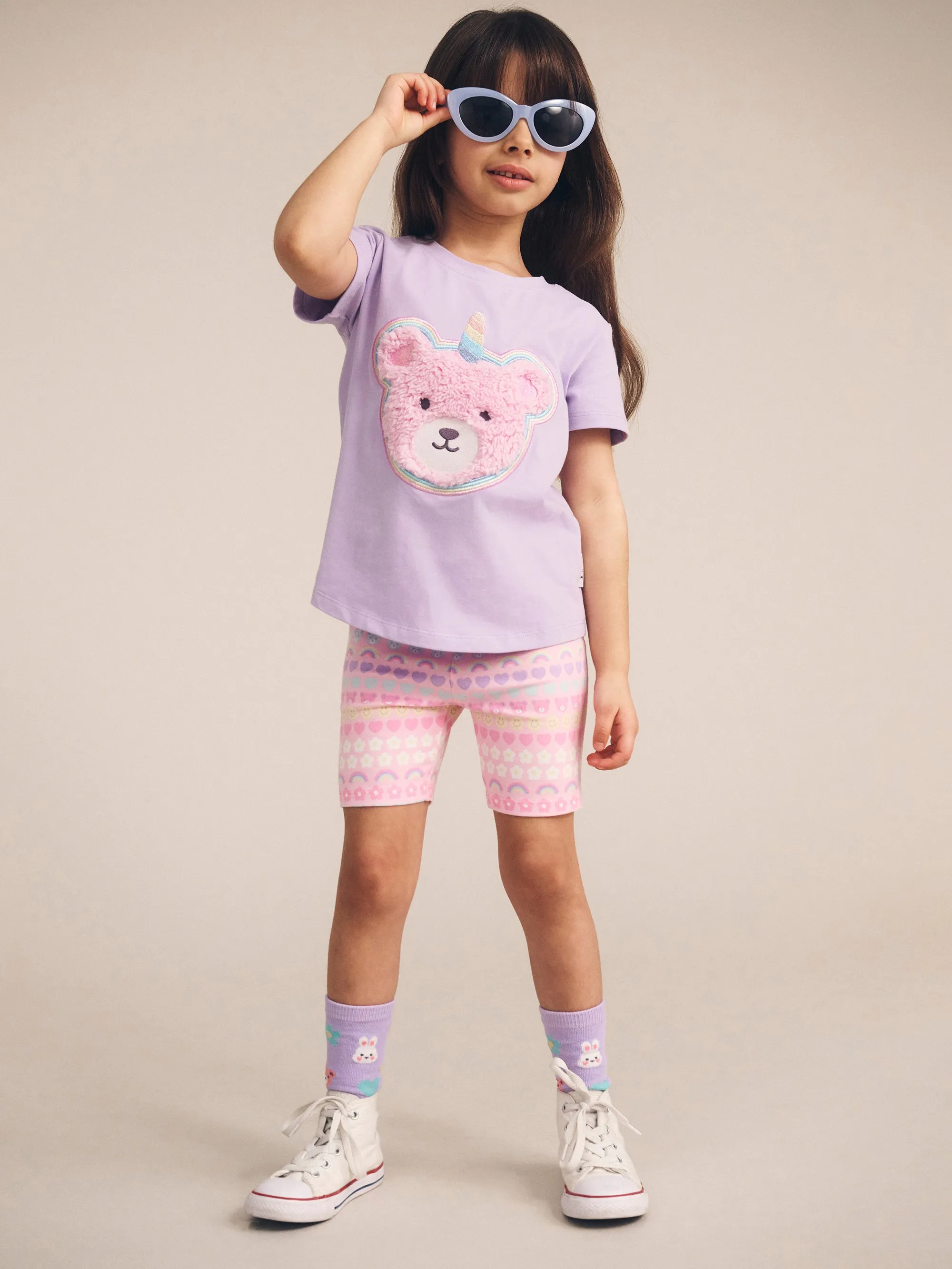 Huxbaby Emoji Rainbow Bike Short