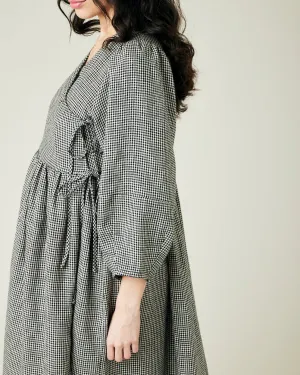 Isabel Dress - Back & Stone Micro Gingham
