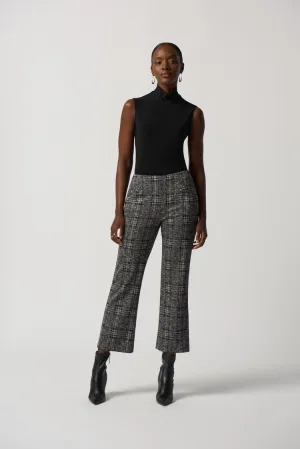 Joseph Ribkoff Plaid Jacquard Cropped Pant # 233138
