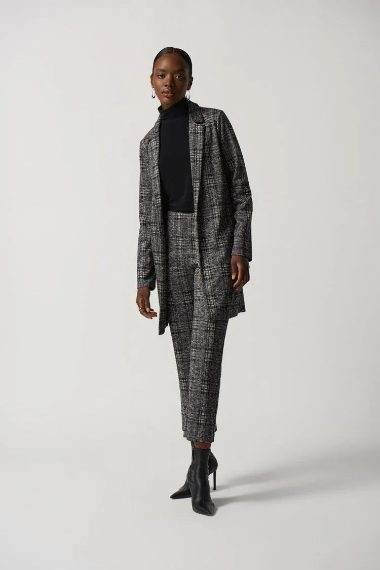 Joseph Ribkoff Plaid Jacquard Cropped Pant # 233138
