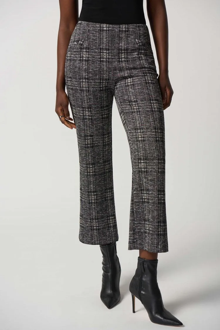 Joseph Ribkoff Plaid Jacquard Cropped Pant # 233138