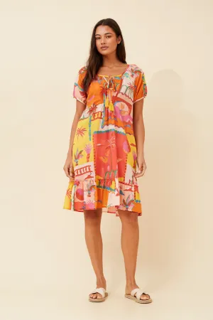 LILITH PATCHWORK PRINT DRESS