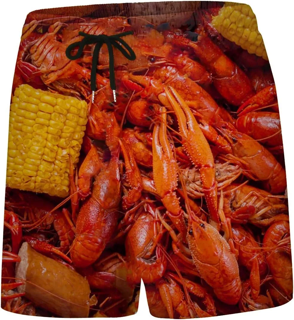 Linen Drawstring Shorts Sports 3D Plus Summer Beach Size Dinosaur Shorts Men's Pants Line Shorts Men Quick Dry Swim