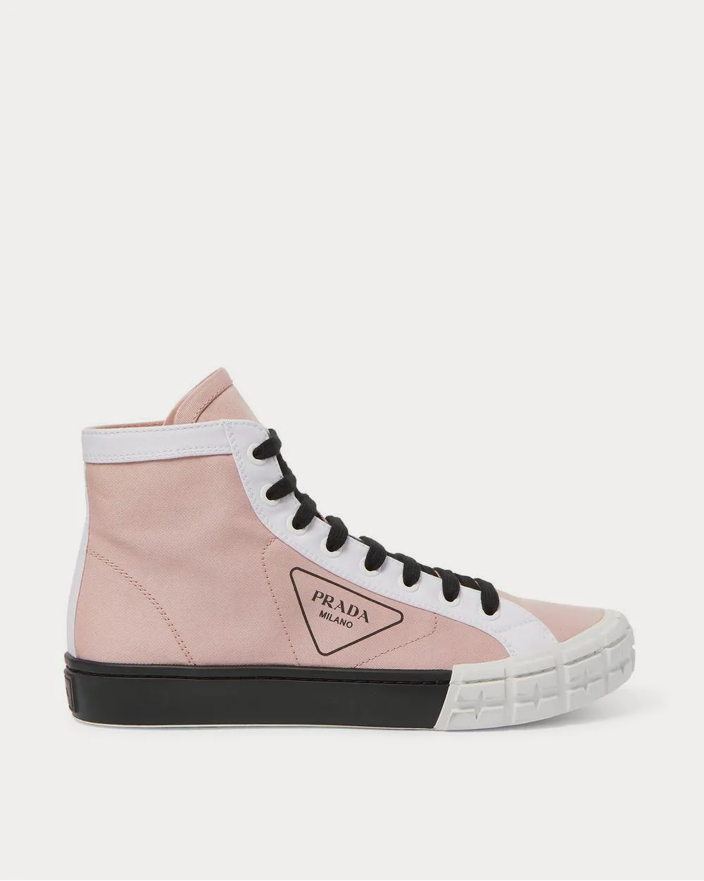 Logo-Print Canvas High-Top  Pink high top sneakers